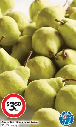Coles Australian Packham Pears offer