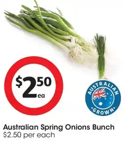 Coles Australian Spring Onions Bunch offer