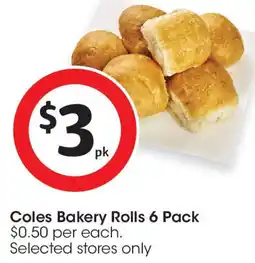 Coles Coles Bakery Rolls offer