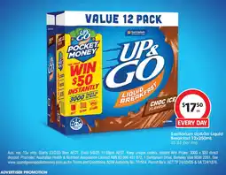 Coles Sanitarium Up&Go Liquid Breakfast offer