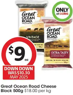 Coles Great Ocean Road Cheese Block offer