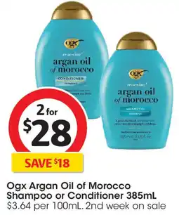 Coles Argan Oil of Morocco Shampoo or Conditioner offer