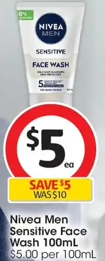 Coles Nivea Men Sensitive Face Wash offer