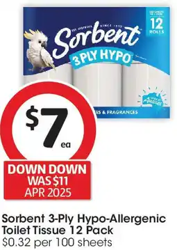 Coles 3-Ply Hypo-Allergenic Toilet Tissue offer