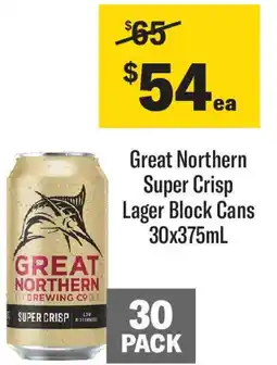 Coles Super Crisp Lager Block Cans offer