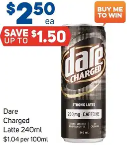 Foodland Charged Latte offer