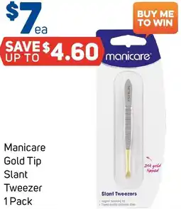 Gold Tip Slant Tweezer