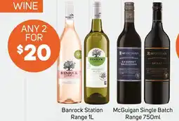 Banrock Station Range or McGuigan Single Batch Range