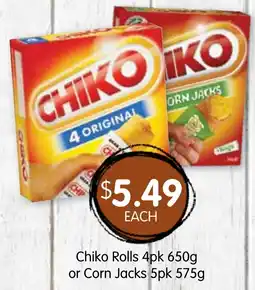 Spudshed Chiko Rollsg or Corn Jacks offer
