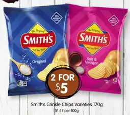 Spudshed Smith's Crinkle Chips Varieties offer