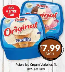 Spudshed Ice Cream Varieties offer