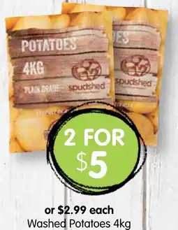 Spudshed Washed Potatoes offer