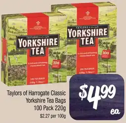 Farmer Jack's Taylors of Harrogate Classic Yorkshire Tea Bags offer