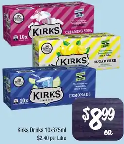 Farmer Jack's Kirks Drinks offer