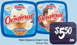 Farmer Jack's Peters Original Ice Cream offer