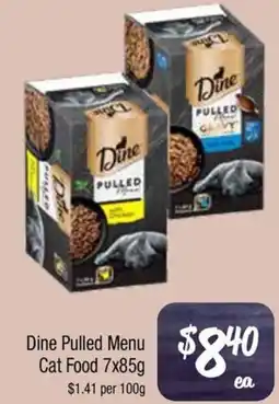 Farmer Jack's Dine Pulled Menu Cat Food offer