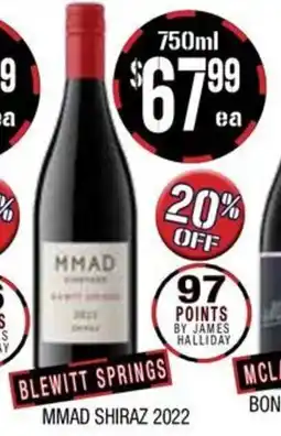 Farmer Jack's Mmad shiraz 2022 offer