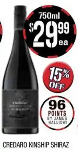 Farmer Jack's Credaro kinship shiraz offer
