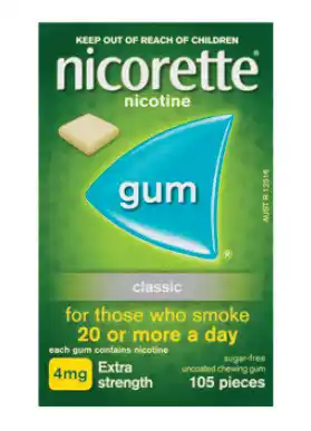 Discount Drug Stores Nicorette 4mg classic gum 105 pieces offer