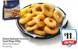 IGA Global Seafoods Crumbed Squid Rings offer