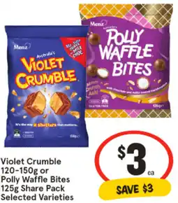 IGA Violet Crumble or Polly Waffle Bites offer