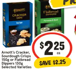IGA Cracker, Sourdough Crisps or Flatbread Dippers offer