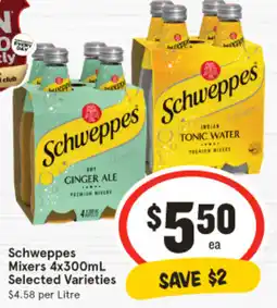 IGA Schweppes Mixers offer