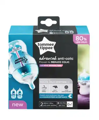 Discount Drug Stores Tommee tippee advanced anti-colic feeding bottle 260ml 2 pack offer
