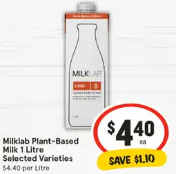 IGA Milklab Plant-Based Milk offer