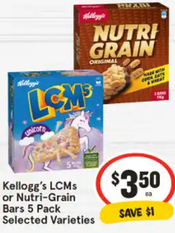 IGA Kellogg's LCMs or Nutri-Grain Bars offer