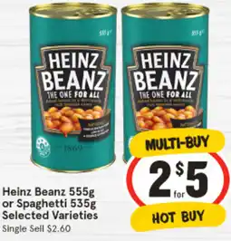 IGA Beanz or Spaghetti offer
