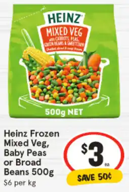 IGA Frozen Mixed Veg, Baby Peas or Broad Beans offer