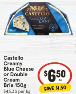IGA Creamy Blue Cheese I or Double Cream Brie offer