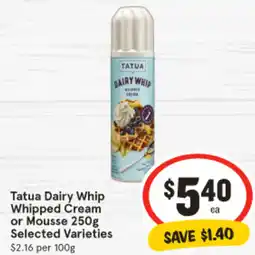 IGA Dairy Whip Whipped Cream or Mousse offer
