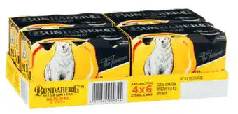 Liquorland Bundaberg up & cola can 375ml offer