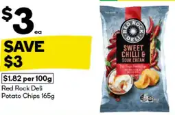 BIG W Red rock deli potato chips offer