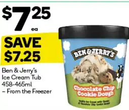 BIG W Ben & jerry's ice cream tub offer