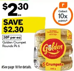 Golden crumpet rounds