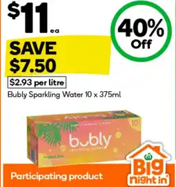 BIG W Bubly sparkling water offer