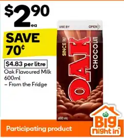 BIG W Oak flavoured milk offer