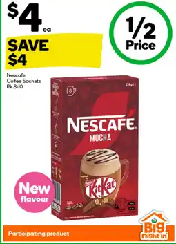 BIG W Coffee sachets offer
