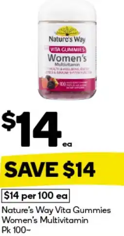 BIG W Nature's way vita gummies women's multivitamin offer