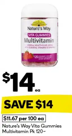 BIG W Nature's way vita gummies multivitamin offer