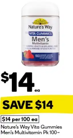 BIG W Nature's way vita gummies men's multivitamin offer