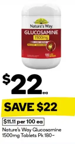 BIG W Nature's way glucosamine 1500mg tablets offer