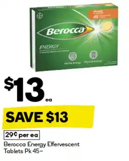 BIG W Berocca energy effervescent tablets offer