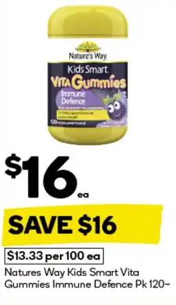 BIG W Natures way kids smart vita gummies immune defence offer