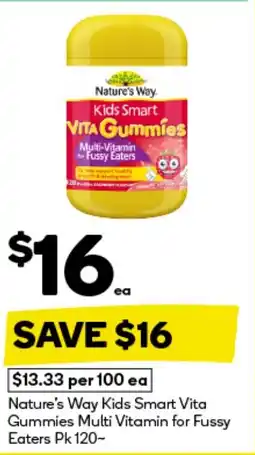 BIG W Nature's way kids smart vita gummies multi vitamin for fussy eaters offer
