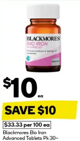 BIG W Blackmores bio iron advanced offer