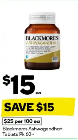 BIG W Blackmores ashwagandha+ tablets offer